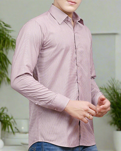 Men’s Slim Fit Micro-Check Formal Shirt | THE ROYAL COLLAR™