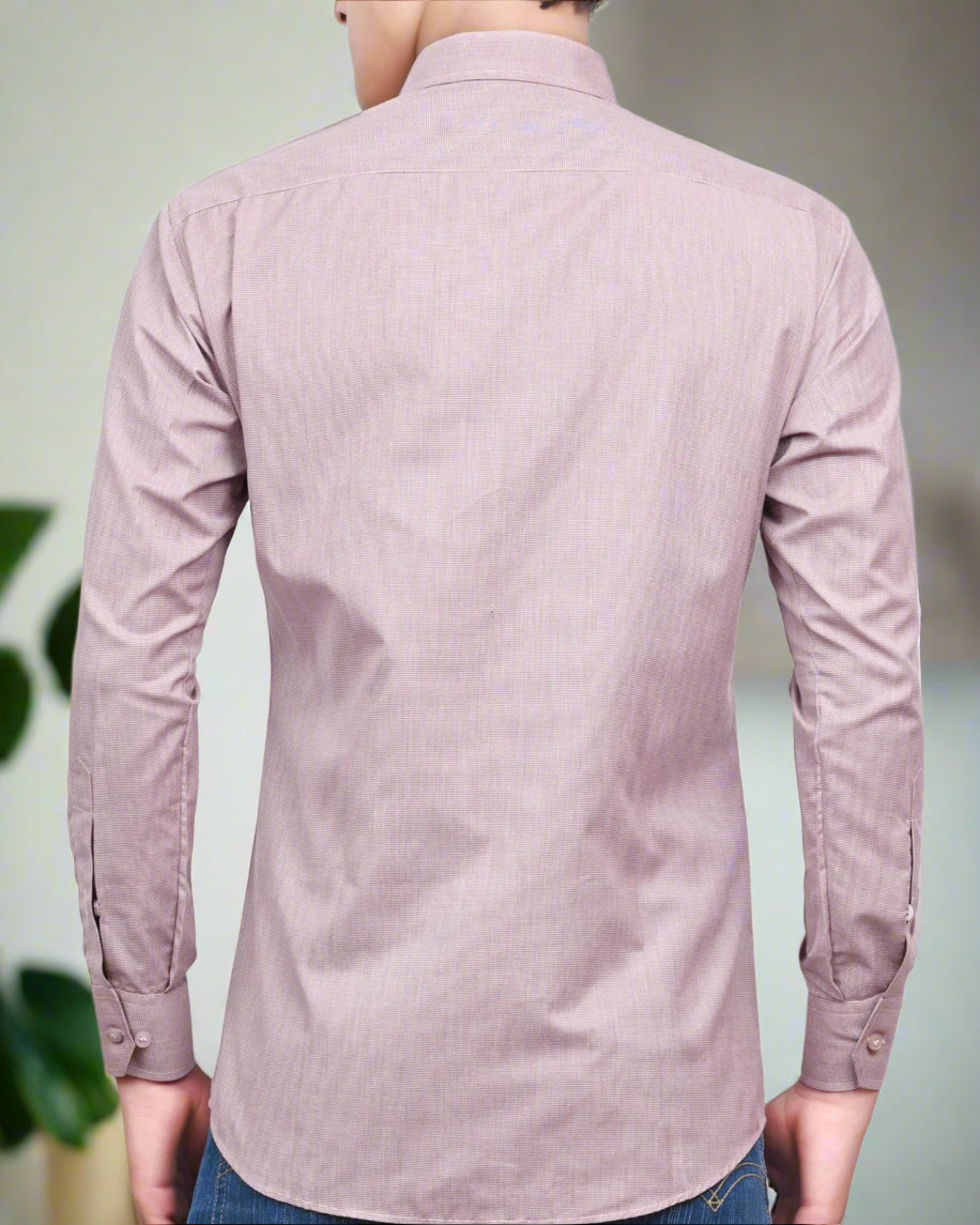 Men’s Slim Fit Micro-Check Formal Shirt | THE ROYAL COLLAR™