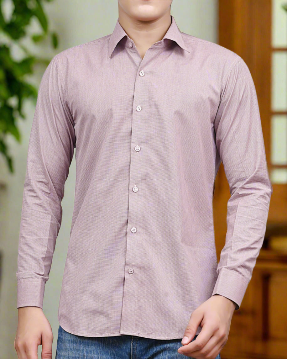 Men’s Slim Fit Micro-Check Formal Shirt | THE ROYAL COLLAR™