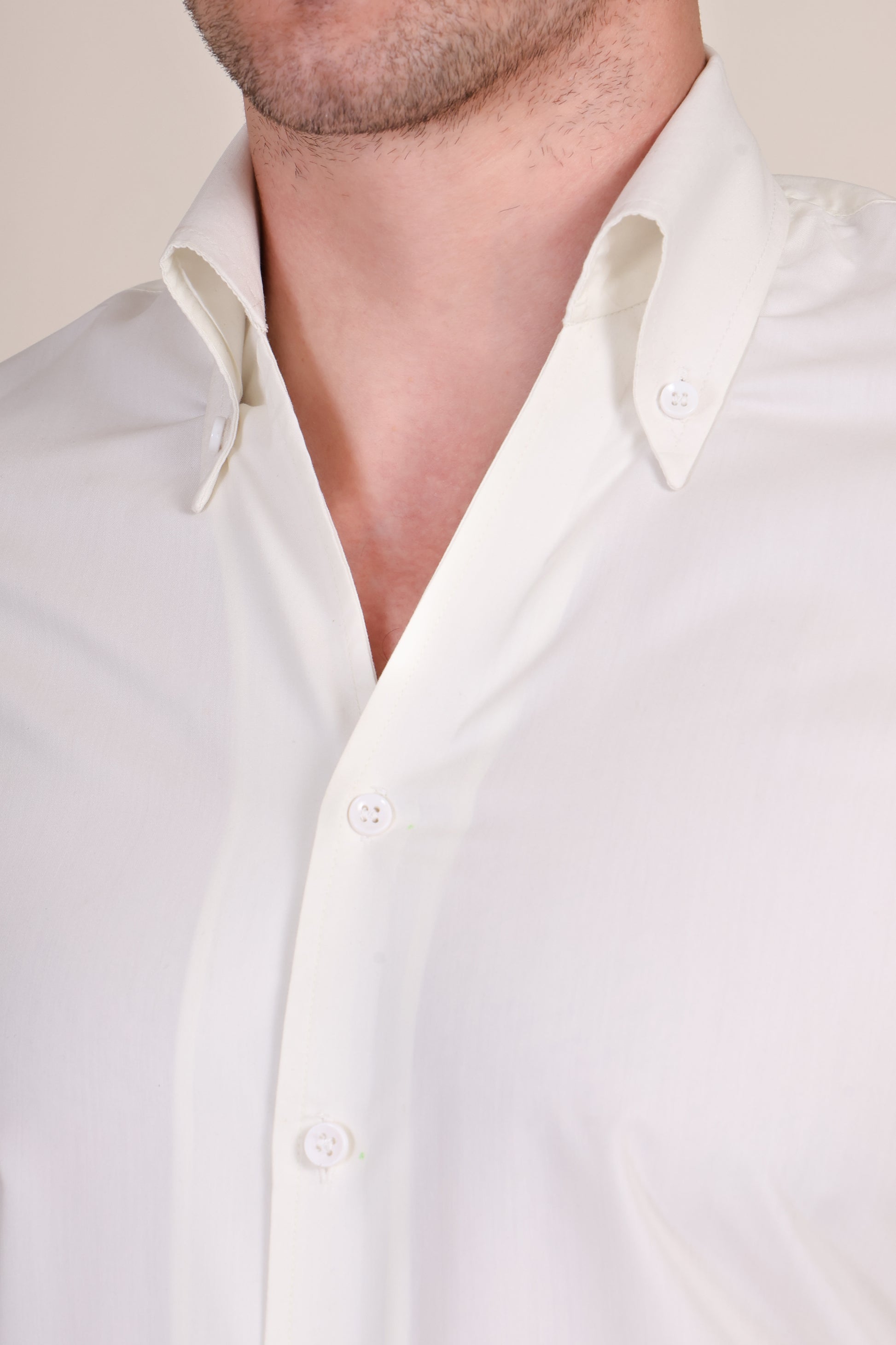 The Royal Collar – Ivory White One Piece Collar Shirt