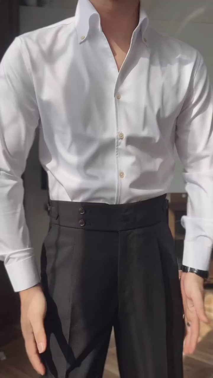 Load video: Italian Old Money Button Down Shirt | THE ROYAL COLLAR